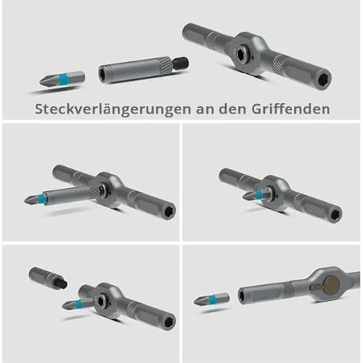 STAHLWERK Ratschen-Schraubendreher-Bit-Set RBS-42 ST, 42-teilig mit feinverzahntem Ratschen-Mechanismus und umfangreichem Bit-Satz – Bild 3