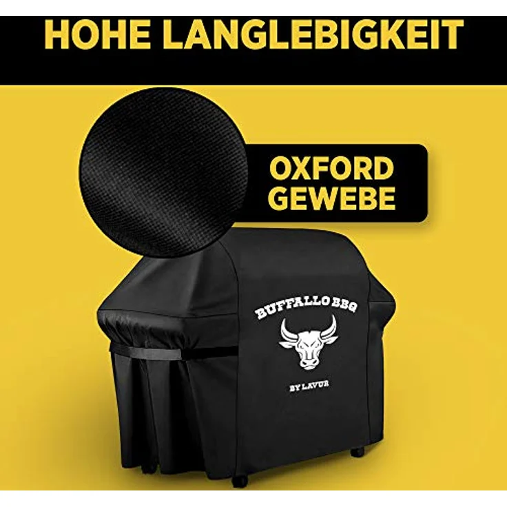 LAVUR Buffalo BBQ Grillabdeckung, wetterfest, wasserdicht und windfest aus Oxfordgewebe, universelle Größe für Gas- und Kugelgrills – Bild 3