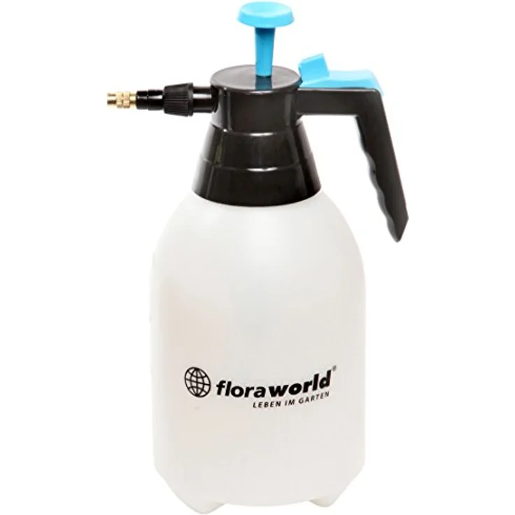Floraworld Drucksprüher Comfort 2 L, druckbeständig und formstabil, mit Meßskala, Blau/schwarz/weiß, 18 x 13 x 32 cm – Bild 1
