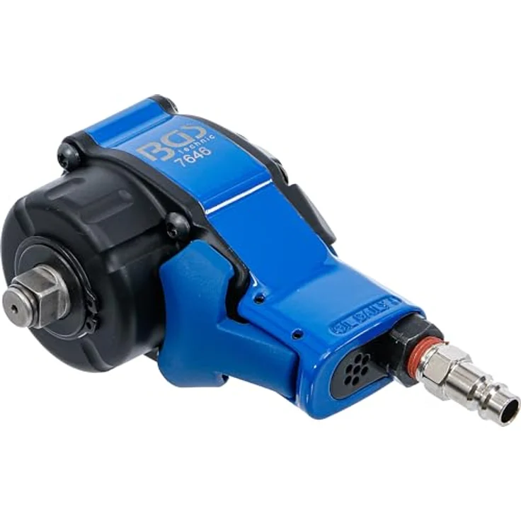 BGS 7646 Mini-Druckluft-Schlagschrauber, 12,5 mm (1/2"), 500 Nm max. Lösemoment, ergonomischer Handgriff, vibrationsarm – Bild 4