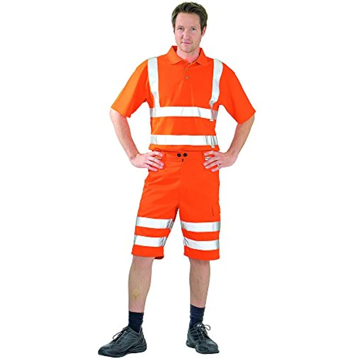 Warnschutz Shorts uni orange Größe XL – Bild 5