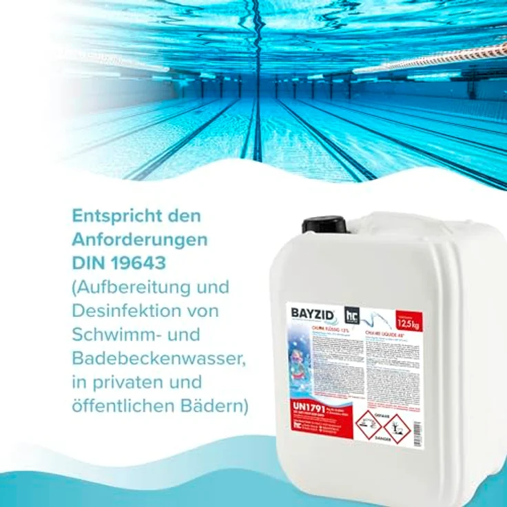 1 x 12,5 kg BAYZID Chlor 13% flüssig für Pools – Bild 8