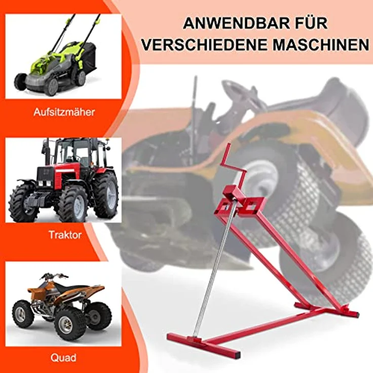 COSTWAY Rasentraktor Hebevorrichtung 400kg, stufenlos verstellbar – Bild 3