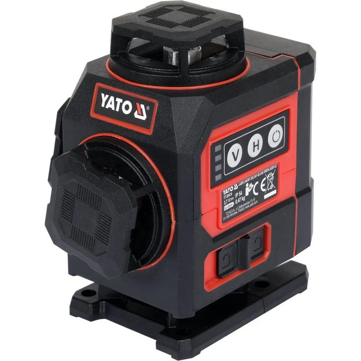 Yato Kreuzlinienlaser 16-Line 4D, Selbstnivellierender 360° Laser mit grünem Strahl, Reichweite bis 30m, IP54, Akku 4000 mAh, inkl. Halterung