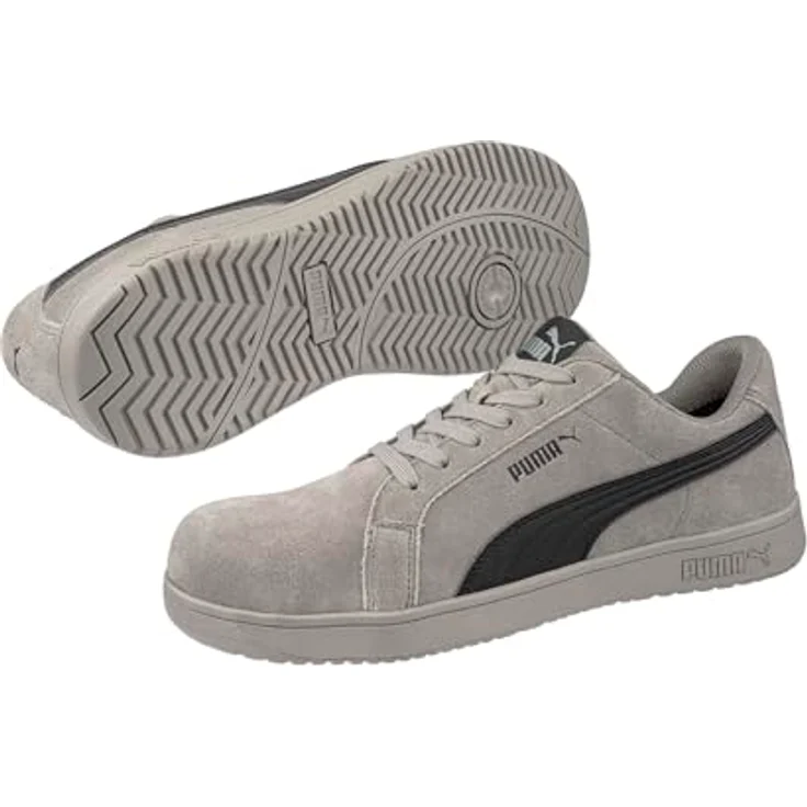 PUMA Sicherheitsschuh Iconic Stone Low S1PL, Veloursleder, Fiberglaskappe, rutschfeste HERITAGE Sohle, Größe 45 – Bild 2