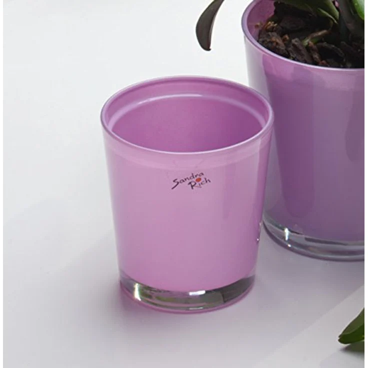 Sandra Rich Orchideentopf Orchid, violett konisch, 11 cm hoch, Ø 10 cm – Bild 1
