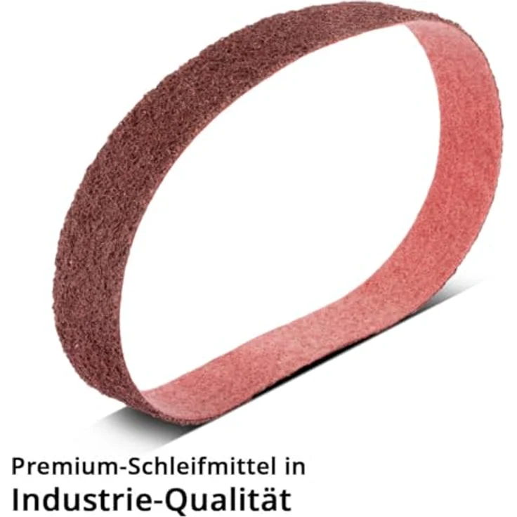 STAHLWERK Schleifvlies mittlere Körnung 40 x 760 mm Schleifband | Vliesbänder | Poliervlies | Universal-Schleifbänder | Schleifmittel in verschiedenen Farben für Rohrbandschleifer, Bandschleifer und Schleifgeräte – Bild 4
