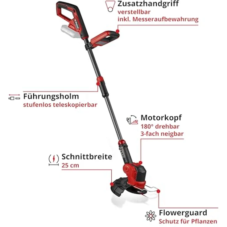 Einhell Power X-Change GE-CT 18/25 Li-Solo, 18V Akku-Rasentrimmer mit 25 cm Schnittbreite, ohne Akku – Bild 3
