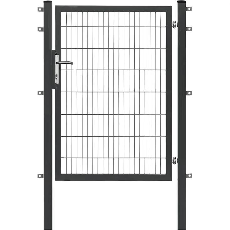 JUNGELMAR Zaun-Einzeltor premium plus 1-flg. 1200x1600mm, Doppelstabfüllung, anthrazit RAL7016
