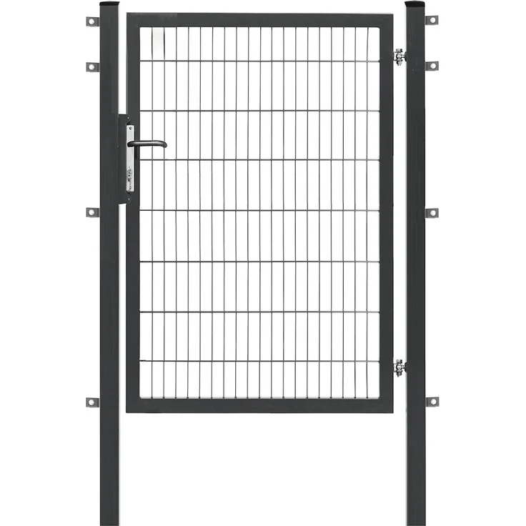 JUNGELMAR Zaun-Einzeltor premium plus 1-flg. 1200x1600mm, Doppelstabfüllung, anthrazit RAL7016
