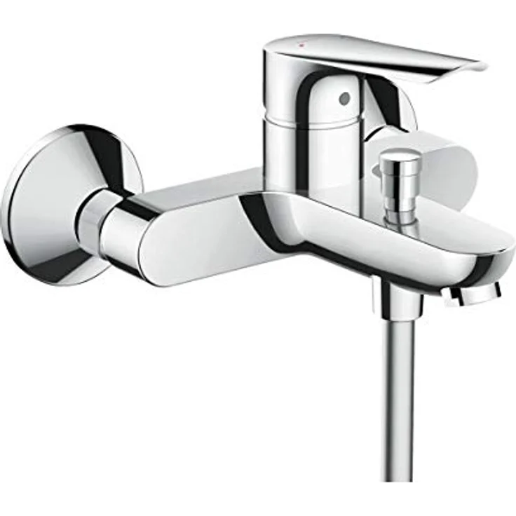 Hansgrohe Einhebel-Wannenarmatur Logis E Aufputz, Chrom, mit AirPower Technologie und temperaturbegrenztem Schutz – Bild 3
