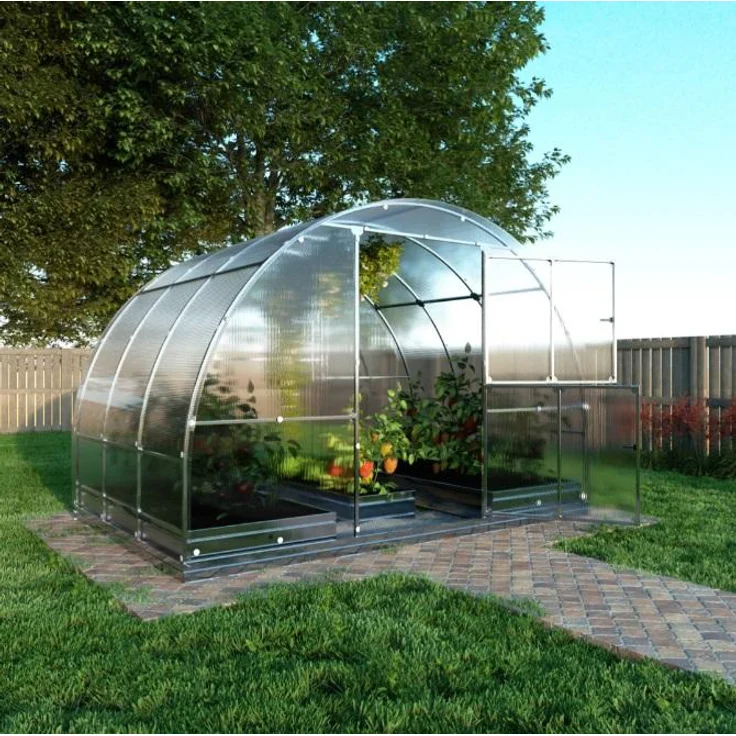 BAUMERA Gewächshaus KLASIKA TUBE 3x2m, bogenförmige Konstruktion mit 4mm Polycarbonat und soliden Fundamenten