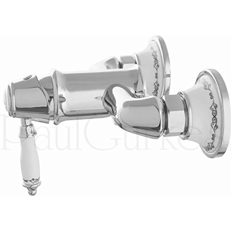 PaulGurkes Duscharmatur PGNX33, Hochdruckarmatur aus massivem Messing mit Keramikkartusche und Porzellan-Einlagen, verchromt – Bild 4