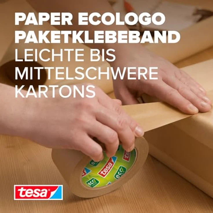 tesa Packband Papier, braun, 50m x 50mm, 3er Pack - Preisvergleich – Bild 2