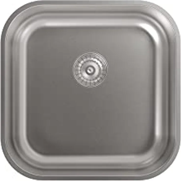 Cata | Küchenspüle unter Arbeitsplatte | 1 Eimer | Modell CBP 40-40 /A | Quadratischer Eimer |Möbelbau 50 cm | Tiefe 20 cm | Edelstahl