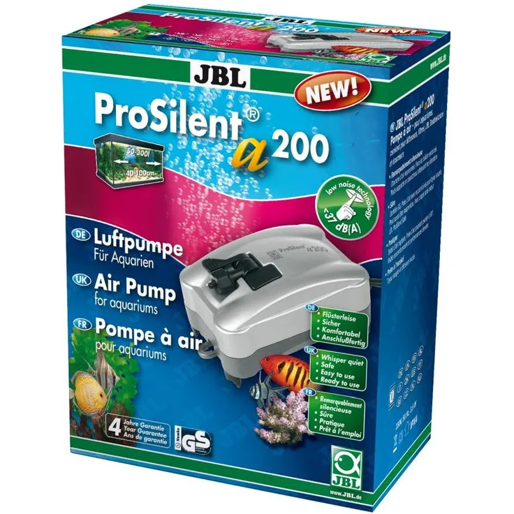 JBL ProSilent a200 Luftpumpe für Süß- und Meerwasser-Aquarien