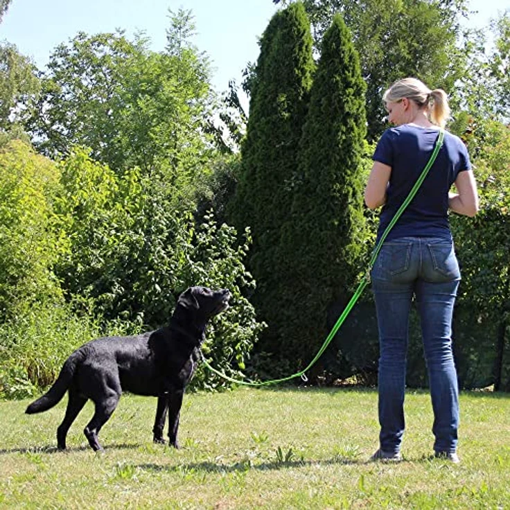 Hundeleine Nylon Anti-Slip rutschfest, 2,80 m lang, 4-Fach verstellbar, Multileine, für mittelgroße und große Hunde, in Mehreren Farben lieferbar, (2,80 m, grün) Made IN Germany – Bild 3