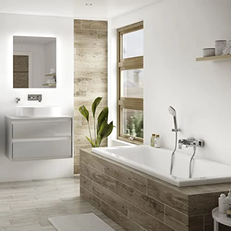 Ideal Standard Badearmatur Connect Air AP, Wandarmatur in Chrom mit metallischem Griff und manueller Temperaturregelung – Bild 4
