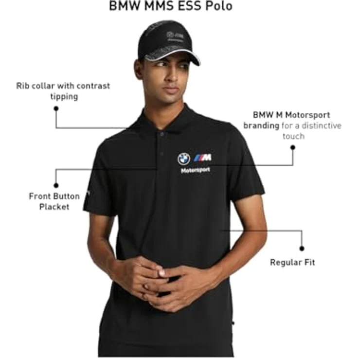 PUMA Poloshirt BMW M Motorsport Poloshirt Herren, innovativer Look, Schwarz – Bild 6