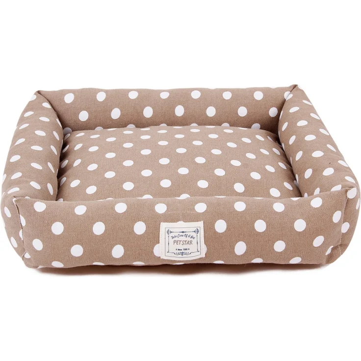 HEIM Tierbett Heimtierbett "Dots" mit rutschfestem Noppengewebe, Pastellfarben, Größe M: 48x42x7cm