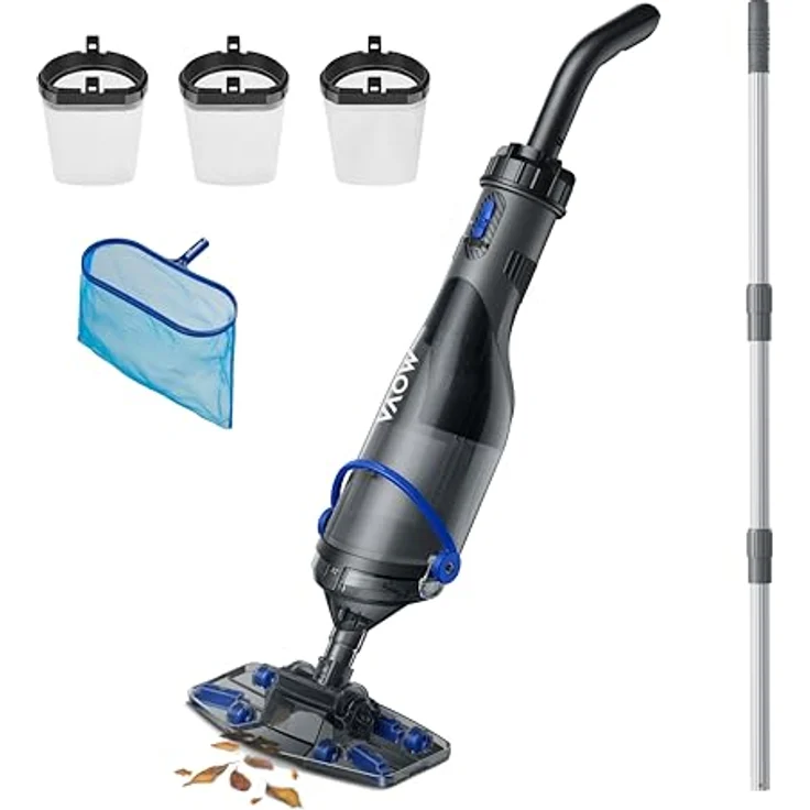MOVA Handler V10, Kabelloser Poolsauger mit 4.200 L/h Saugleistung, 60 Min Laufzeit, transparentem Saugkopf, 1,8 m Teleskopgriff – Bild 2