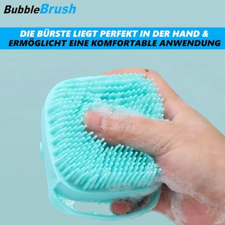 BubbleBrush Hunde Waschbürste Badebürste Massage, Bürste Fellbürste mit Shampoo Spender für Haustiere – Bild 5