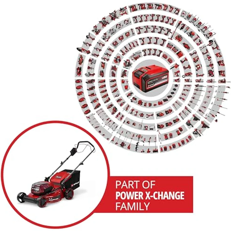 Einhell Akku-Rasenmäher 'GC-CM 36/51 S Li BL', geeignet für Flächen bis 750 m², bürstenloser Motor, stufenlose Geschwindigkeitsanpassung, 9-stufige Schnitthöhenverstellung, inkl. Akku und Ladegerät – Bild 3
