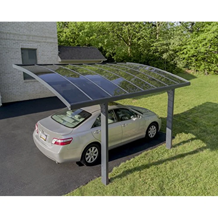 Canopia by Palram Arizona Breeze 5000, Carport Bausatz in Grau, 495 x 289 cm, Polycarbonat, rostfreies Aluminium, hohe Schneelast 75 kg/m² – Bild 2
