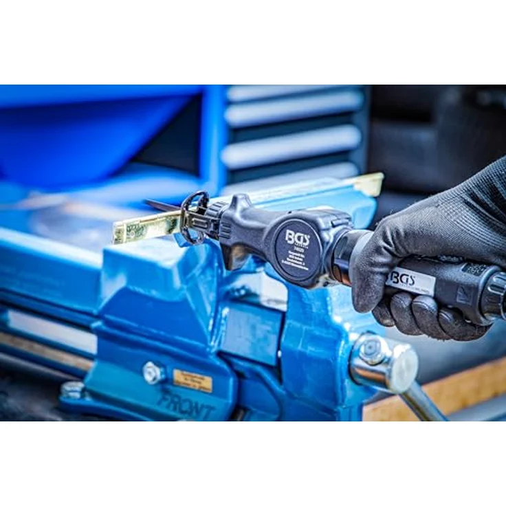 BGS 74520 | Druckluft Stich- und Säbelsäge, für präzises und materialgerechtes Sägen, robustes Kompositgehäuse, blau – Bild 3