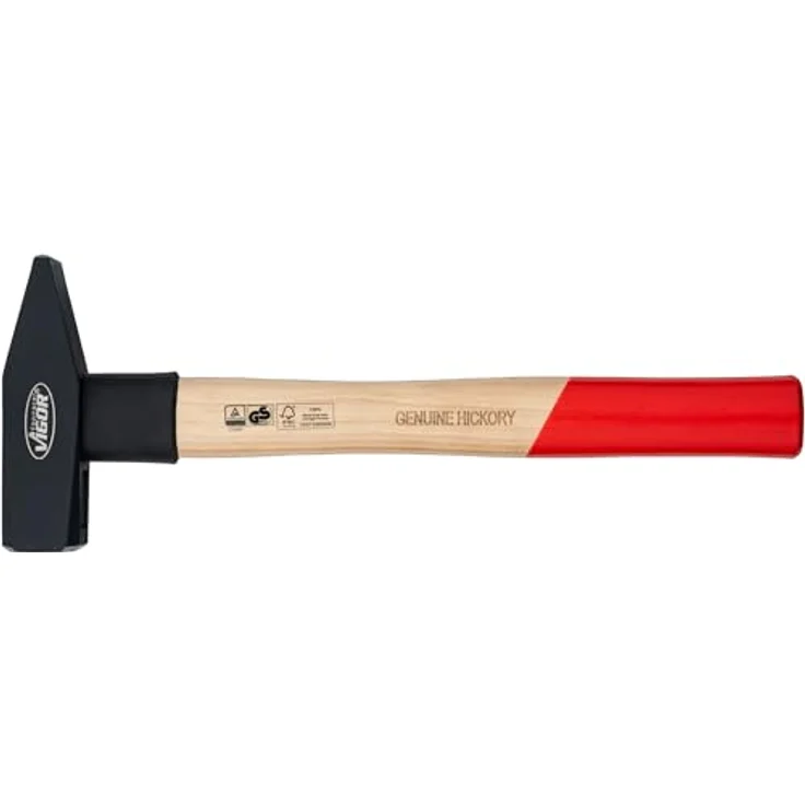 ViGOR Schlosserhammer V2662-800 800g Hammerkopf, Hickoryholzgriff, Gummi-Schlagschutz, 350 mm - robust und ergonomisch, Vigor – Bild 3