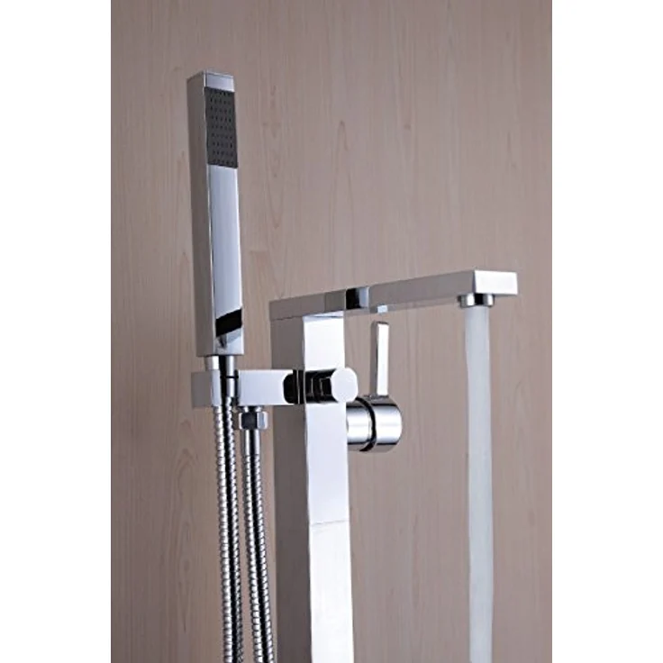 Bernstein Standarmatur freistehend Wannenarmatur 1521, Einhebelmischer mit Handbrause und 1,5 m Schlauch, geräuscharm, einfache Montage – Bild 5