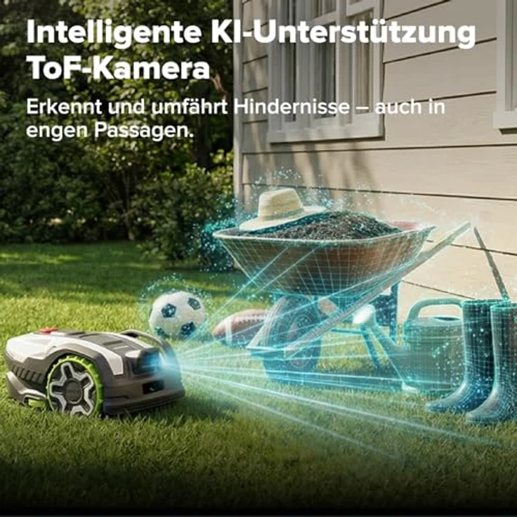 Greenworks Mähroboter AiMowbot 8, kabelloser Rasenmäher mit RTKVision für Rasenflächen bis 800 m², 54 dB Geräuschpegel – Bild 13