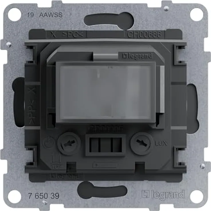 Legrand SEANO 3-Leiter-Bewegungsmelder-Einsatz, 170° Erfassungsbereich, IP44-Feuchtraumgeeignet, 2000W, max. 8m Detektionsreichweite, 765039