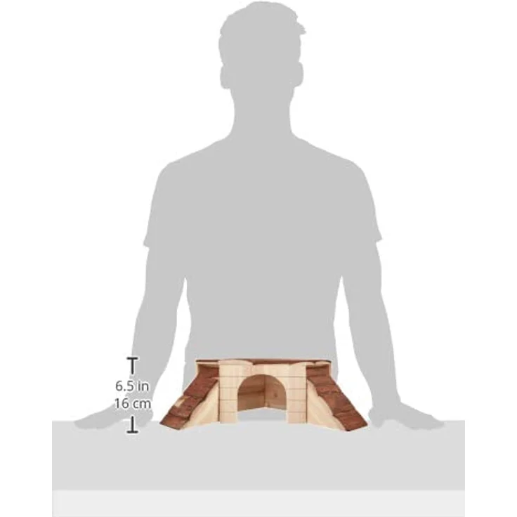 Kerbl Nagerhaus mit Rampen NATURE 34 x 34 x 15 cm, ohne Rampen 25 x 25 x 15 cm – Bild 4