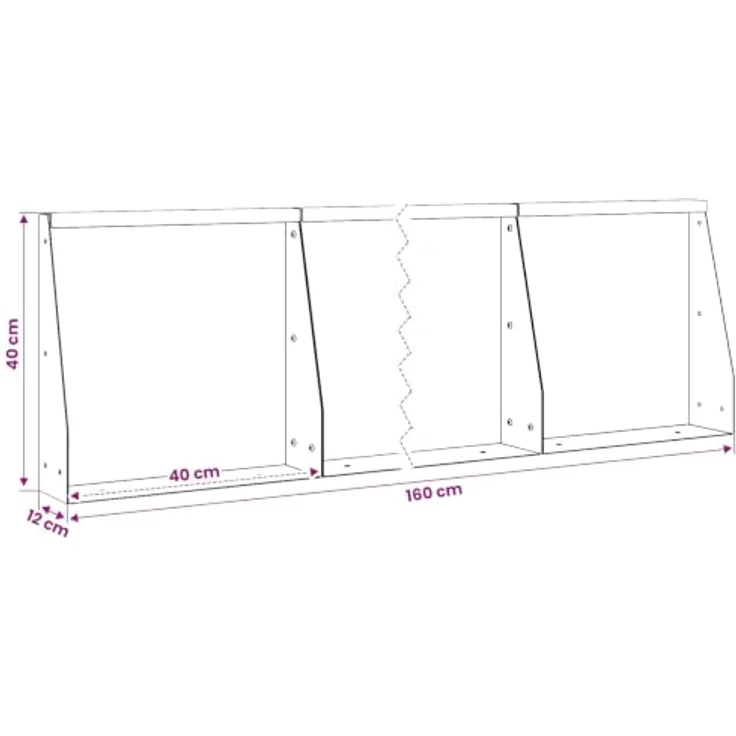 vidaXL Beetumrandung Stützmauer, 4 Stück, 40 x 12 x 40 cm, wetterfester Stahl, anthrazit, modulares Design – Bild 2