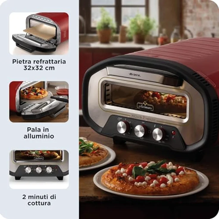 Ariete Pizzaofen 3901/00, elektrischer Pizzaofen für knusprige Pizzas – Bild 7