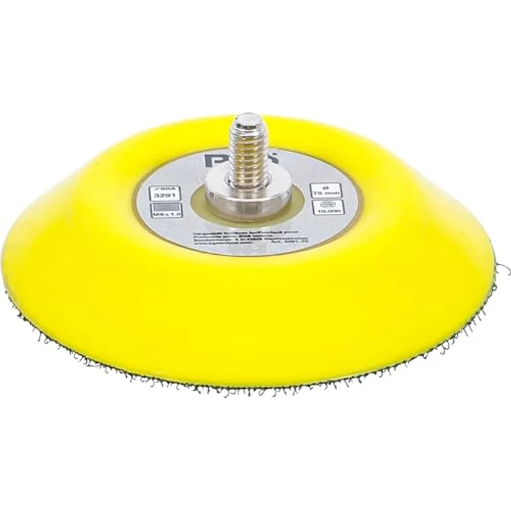 BGS TECHNIC Klett-Teller für Art. 3291, ø 75 mm, Antriebswellen-Gewinde M6 x 1,0, Gewicht 0.026 kg – Bild 1