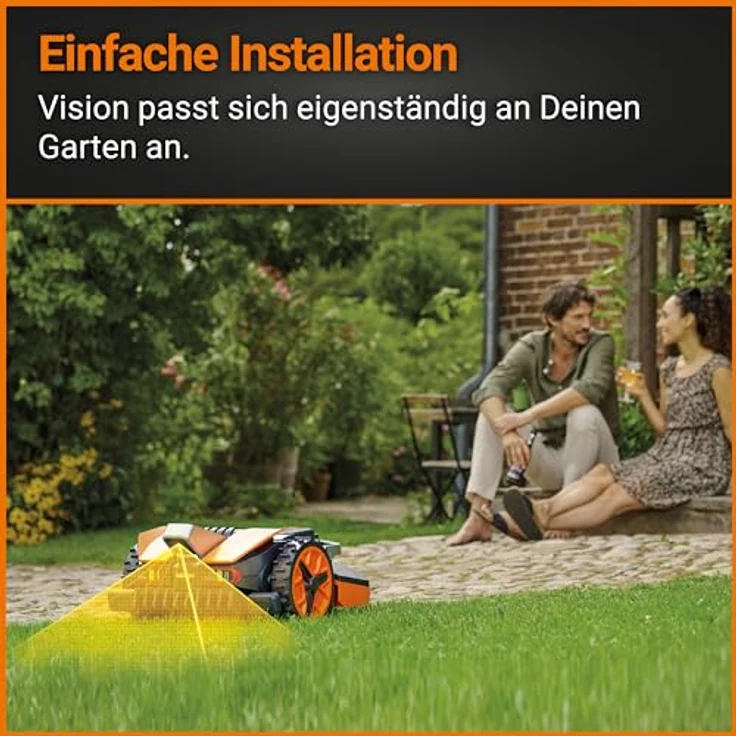WORX Landroid Vision M600 Mähroboter WR206E.1 für Gärten bis 600m² - intelligenter Mähroboter ohne Begrenzungskabel – WLAN & Bluetooth – aktive Hindernisvermeidung mit KI-Technologie – APP Steuerung – Bild 2