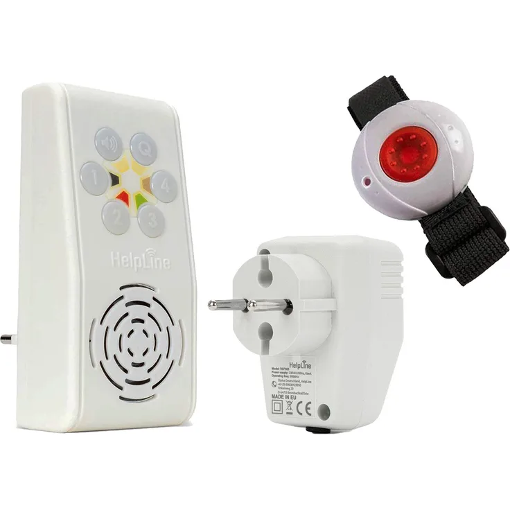 HelpLine by Eiflaender & Soehne HELPLINE 230 Hausnotruf mit Notrufarmband und Quittierung Alarmanlage (Angenehme Ruftonmelodien)