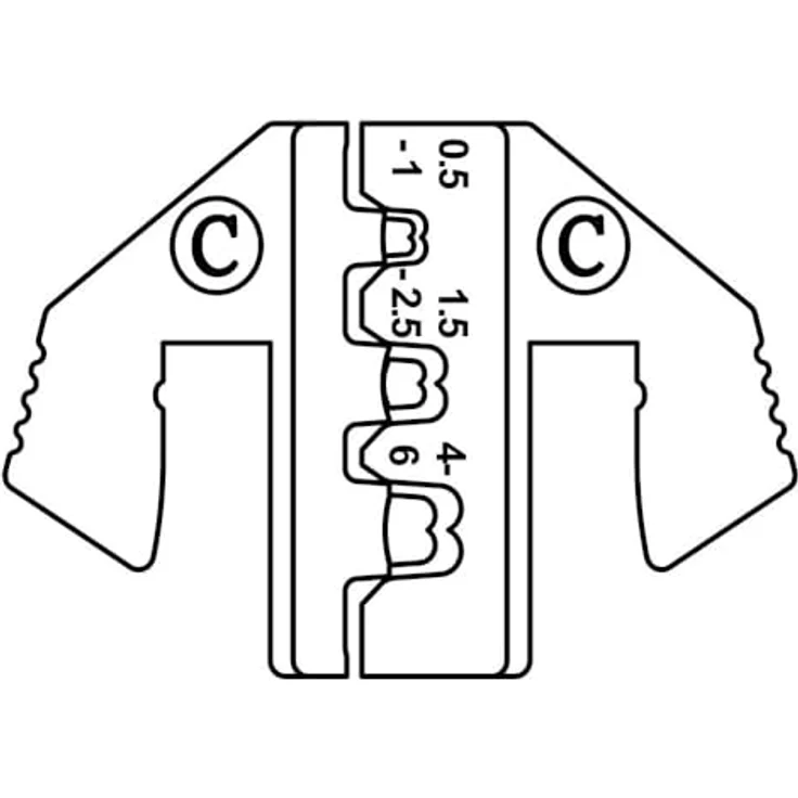 Toolcraft PLE-0C TO-7875681 Crimpstempel Flachstecker 0.5 bis 6 mm² Passend für Marke (Zangen) TOOLCRAFT PZ-500, für präzises Crimpen geeignet – Bild 2