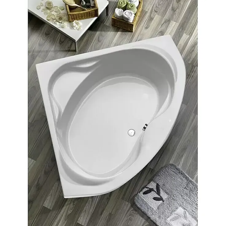 Ottofond Eckbadewanne Maya, 145 x 145 cm, Sanitäracryl, weiß, hoher Liegekomfort, pflegeleicht, rutschfest, stabil