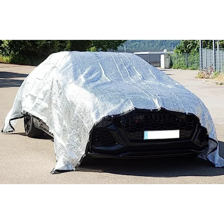RAVE Schattennetz Auto, Hund - Sonnenschutz aus Aluminium 4x6 m - 24m² Alunetz Hitzeschutz Sonnensegel – Bild 5