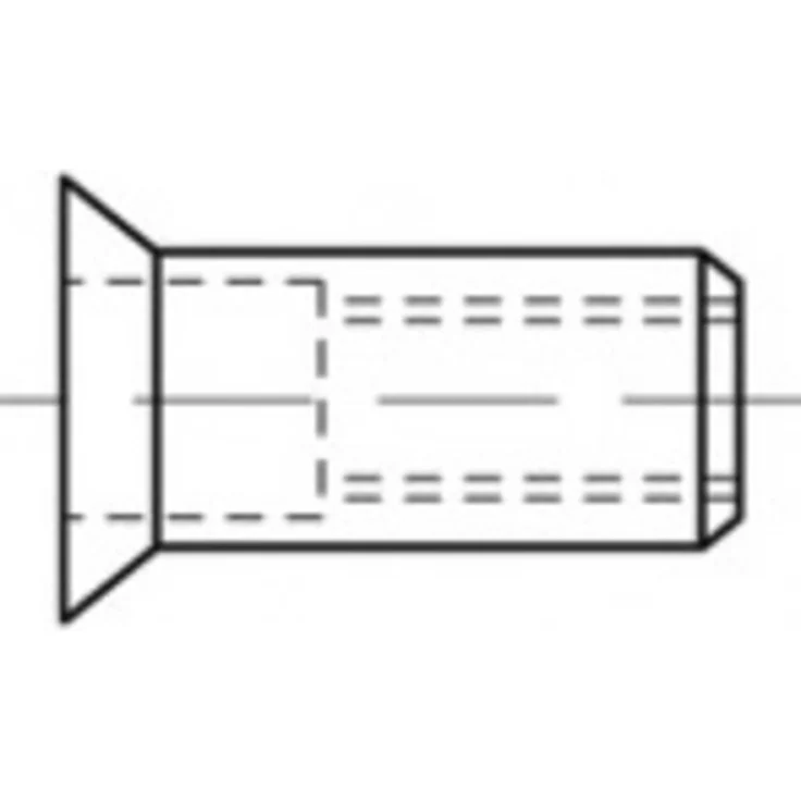 TOOLCRAFT TO-5455323 Blindnietmutter M4, 500 Stück, robuste Metallkonstruktion