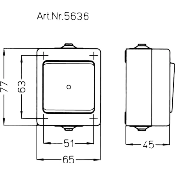 Kopp Abdeckrahmen 563648004, Aufputz mit Schraubbefestigung, grau, Schutzart IP44 – Bild 3