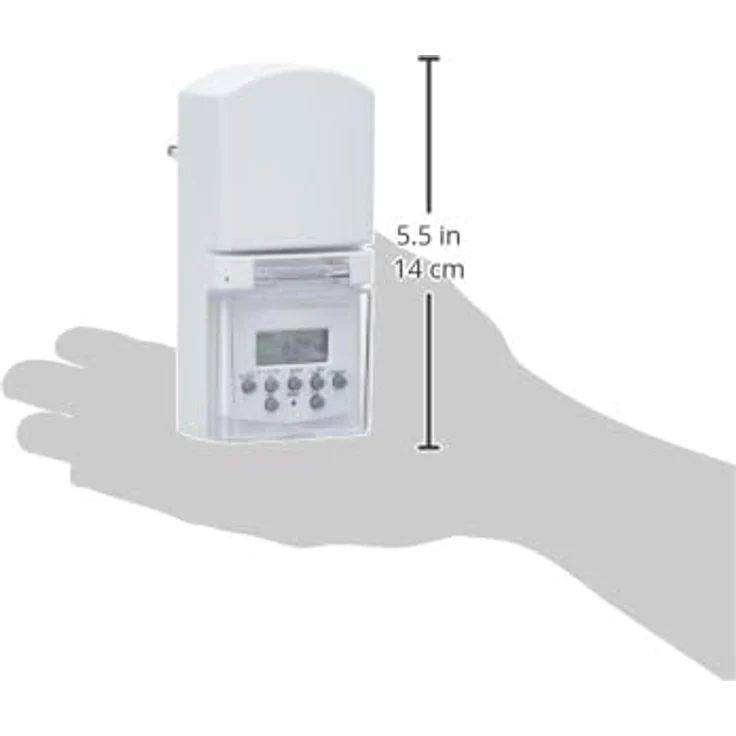 UNITEC 48436 Wochenzeitschaltuhr Mini mit digitaler Anzeige für den Außenbereich inkl. Kinderschutz, weiß – Bild 5