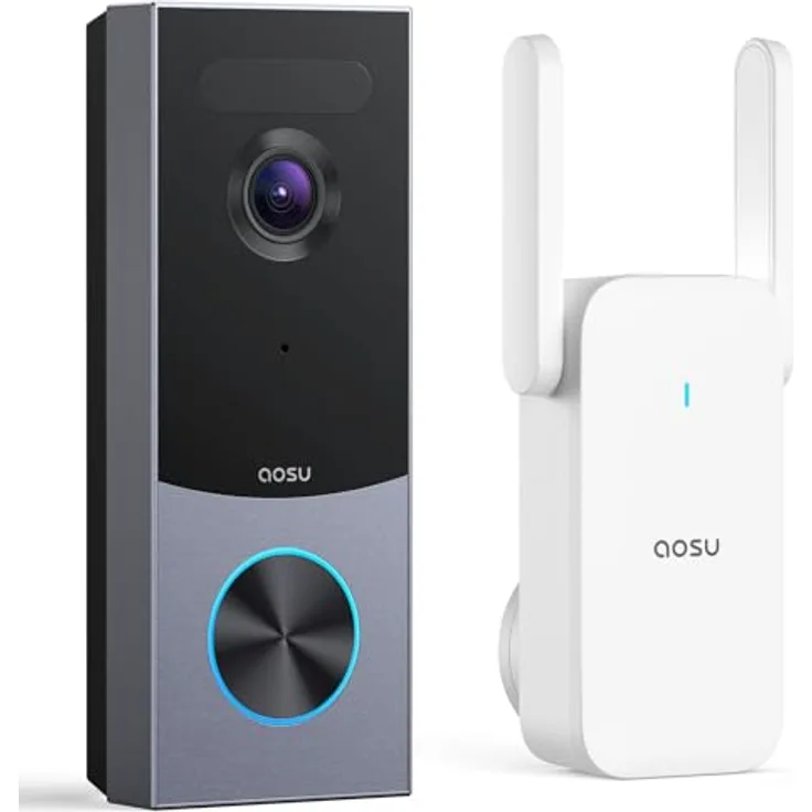 aosu Smart Security Video Doorbell Ultra, Video-Türklingel mit Echtzeit-Videoüberwachung, kompakt und langlebig