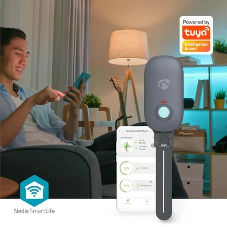 Nedis SmartLife Bodenfeuchtemessgerät, Bluetooth-Sensor zur Bodenfeuchtigkeits- und Temperaturmessung, batteriebetrieben mit bis zu 12 Monaten Lebensdauer – Bild 6