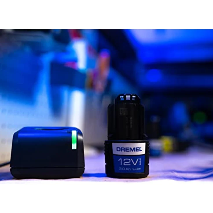 DREMEL 12V3 Lithium-Ionen-Ersatzakku (12V 3Ah Akku - Zubehör für das Dremel Multifunktionswerkzeug 8260), Black - Kompatibel mit Dremel 8260 Akku-Multifunktionswerkzeug – Bild 2