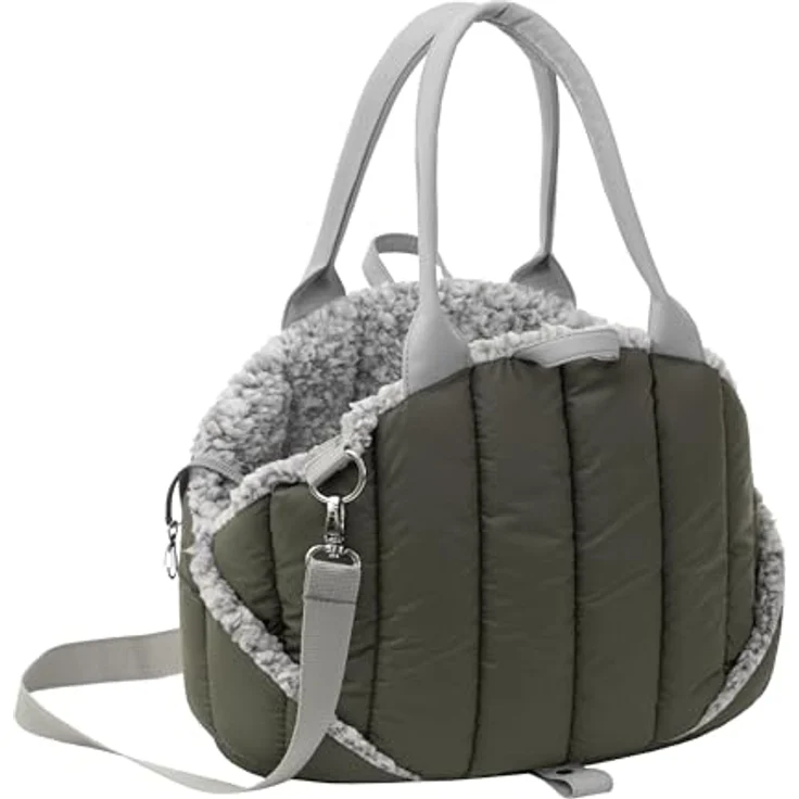 DOGGY Hundetasche Sea Shell, Tragetuch, Tragetasche, Höhenverstellbar, Oliv – Bild 1
