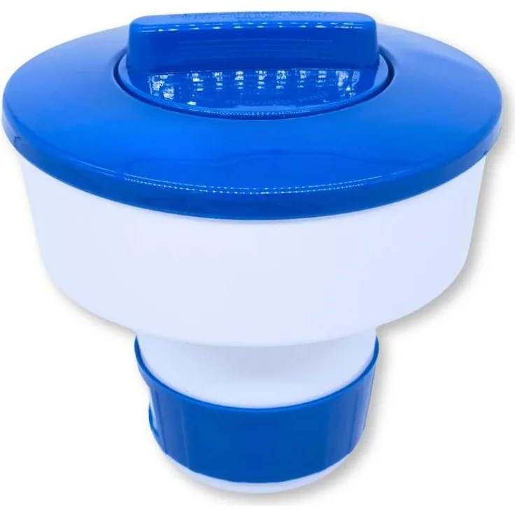 Chemoform Dosierschwimmer groß, Pooldosierer für 200 g Chlortabletten mit regulierbarem Dosierring